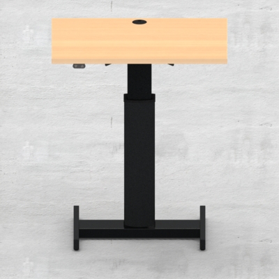 Elektrisch verstelbaar bureau | 80x60 cm | Beuken met zwart frame