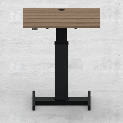 Elektrisch verstelbaar bureau | 80x60 cm | Walnoot met zwart frame