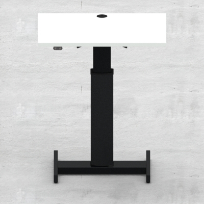 Elektrisch verstelbaar bureau | 80x60 cm | Wit met zwart frame