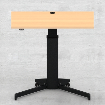 Elektrisch verstelbaar bureau | 100x60 cm | Beuken met zwart frame