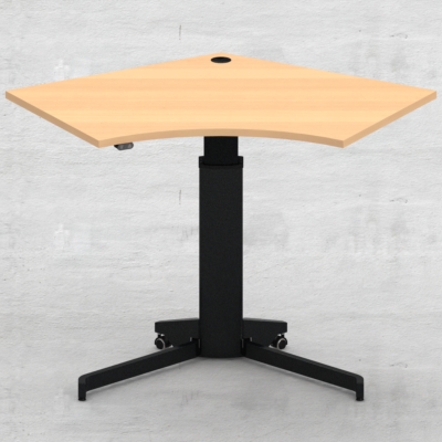 Elektrisch verstelbaar bureau | 138x92 cm | Beuken met zwart frame
