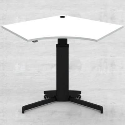 Elektrisch verstelbaar bureau | 138x92 cm | Wit met zwart frame