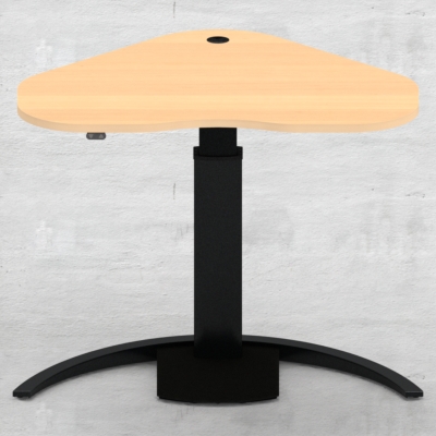 Elektrisch verstelbaar bureau | 117x90 cm | Beuken met zwart frame