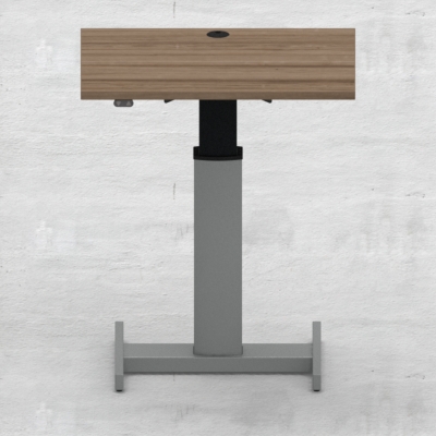 Elektrisch verstelbaar bureau | 80x60 cm | Walnoot met zilver frame