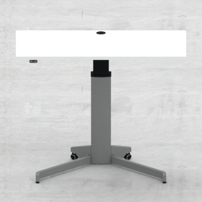 Elektrisch verstelbaar bureau | 120x60 cm | Wit met zilver frame