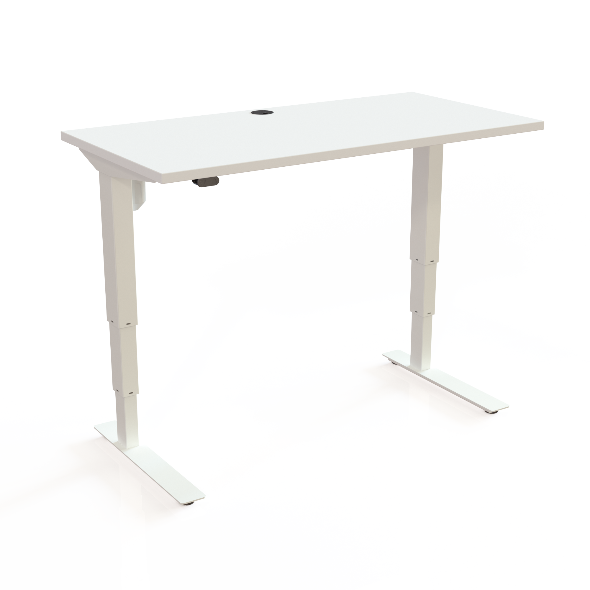 Elektrisch verstelbaar bureau | 120x60 cm | Wit met wit frame