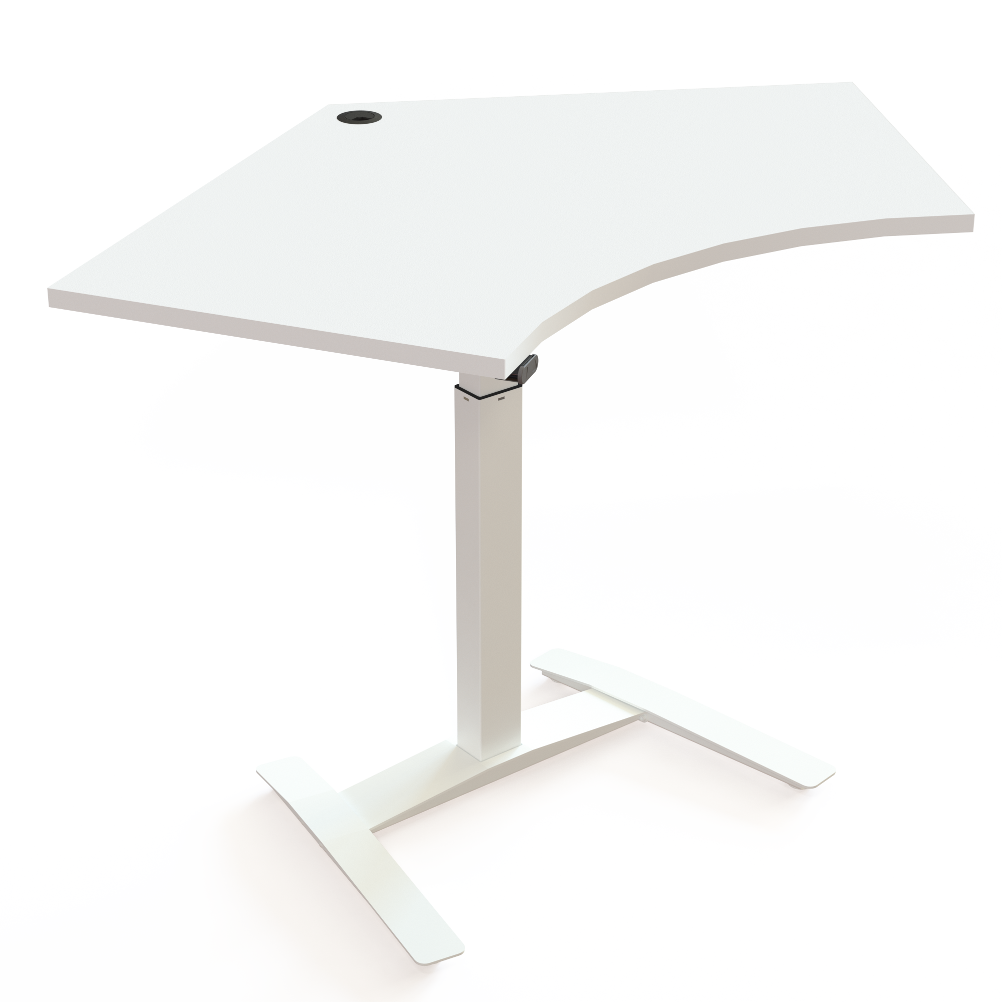 Elektrisch verstelbaar bureau | 138x92 cm | Wit met wit frame