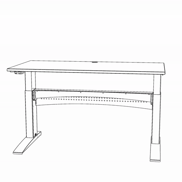 Elektrisch verstelbaar bureau | 160x80 cm | Beuken met zwart frame