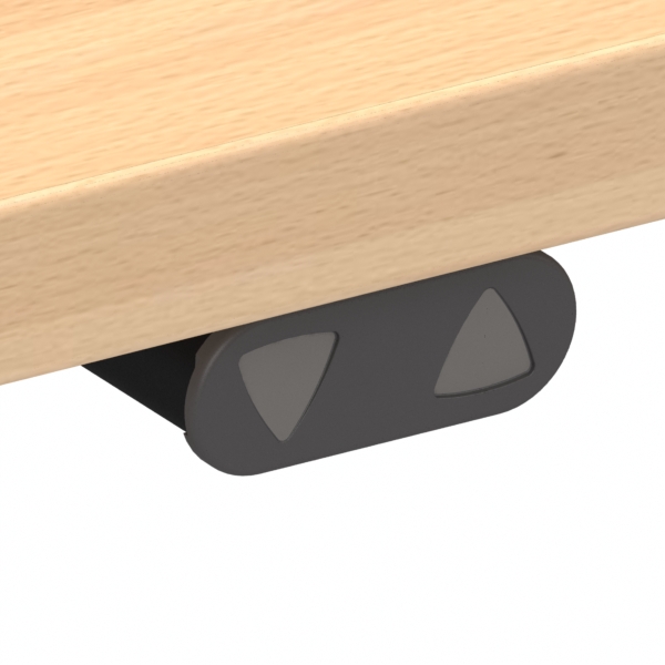 Elektrisch verstelbaar bureau | 80x60 cm | Beuken met zwart frame