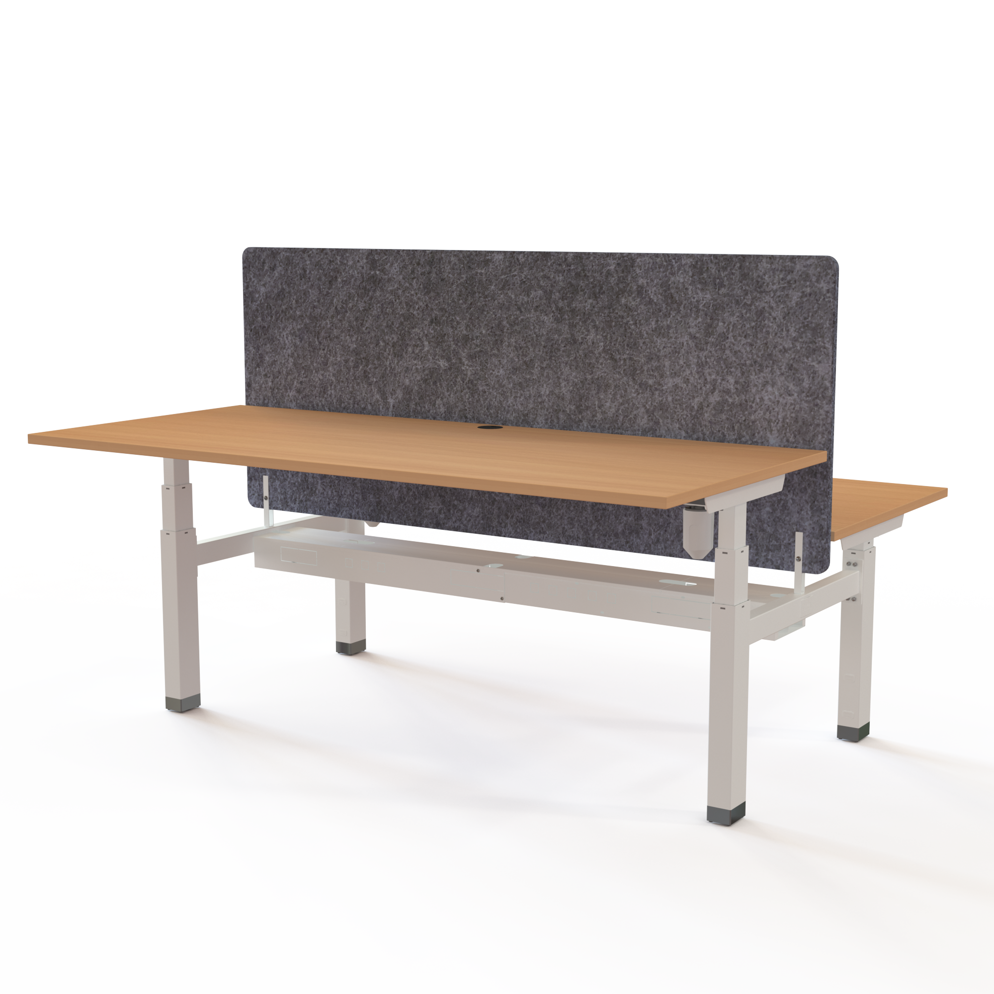 Bureauscherm 120x75 cm, grijs