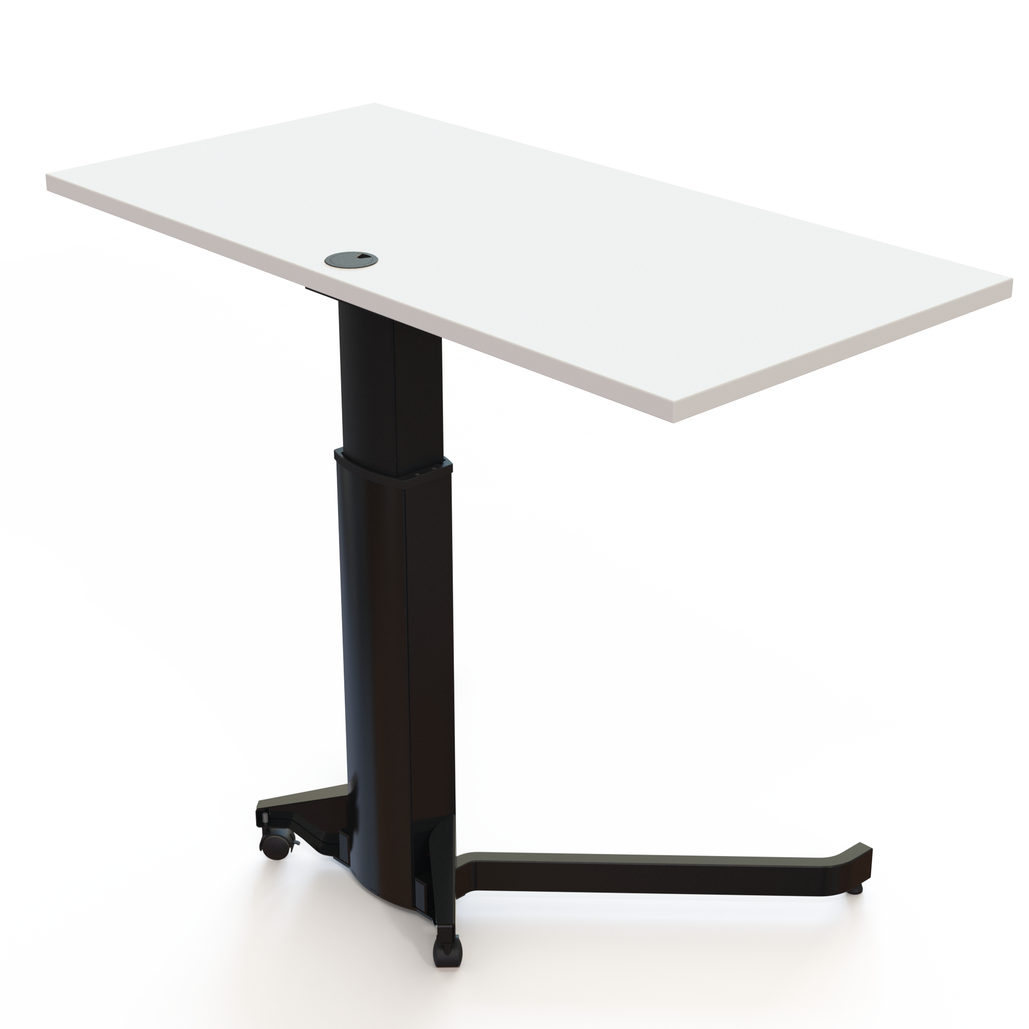 Elektrisch verstelbaar bureau | 120x60 cm | Wit met zwart frame