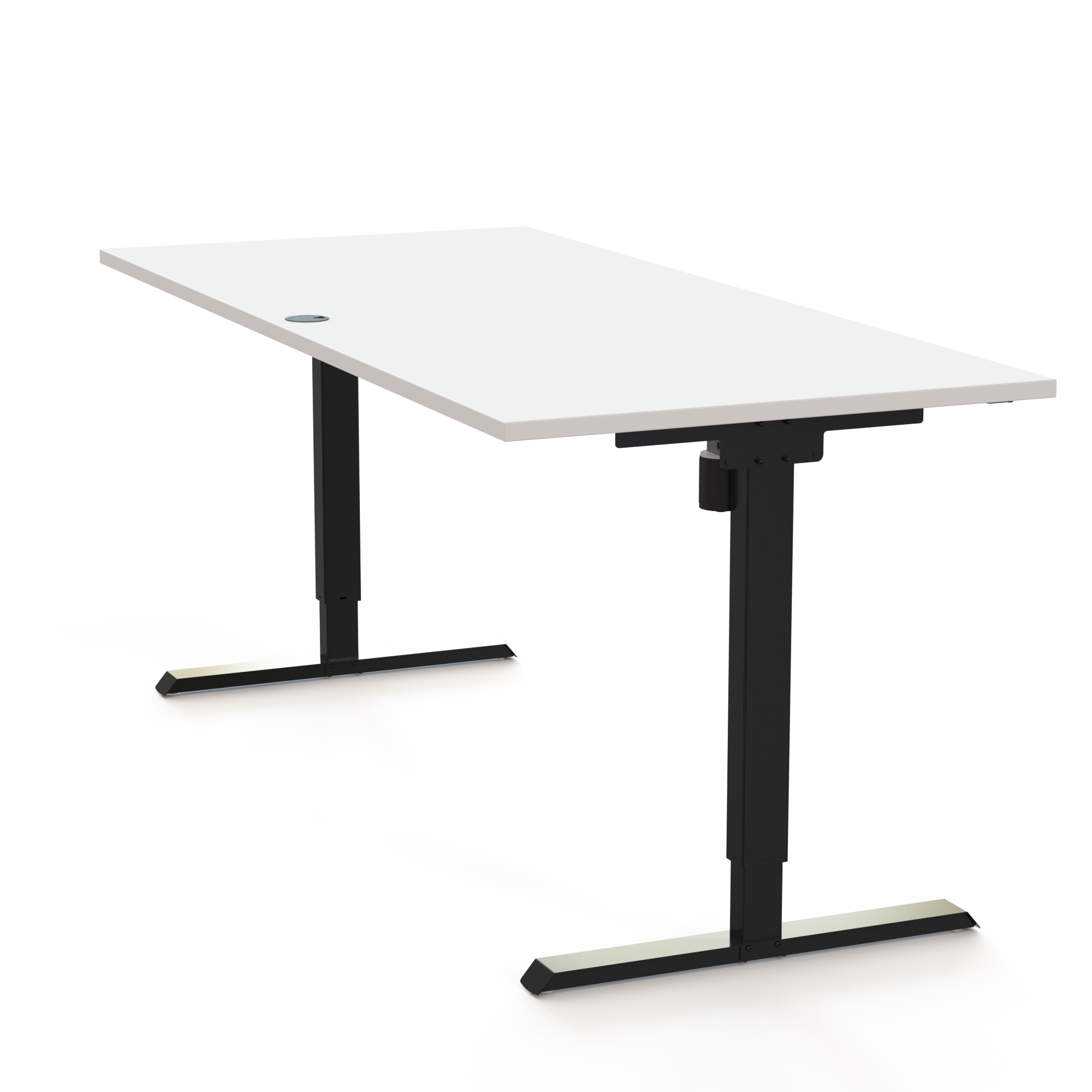 Elektrisch verstelbaar bureau | 180x80 cm | Wit met zwart frame