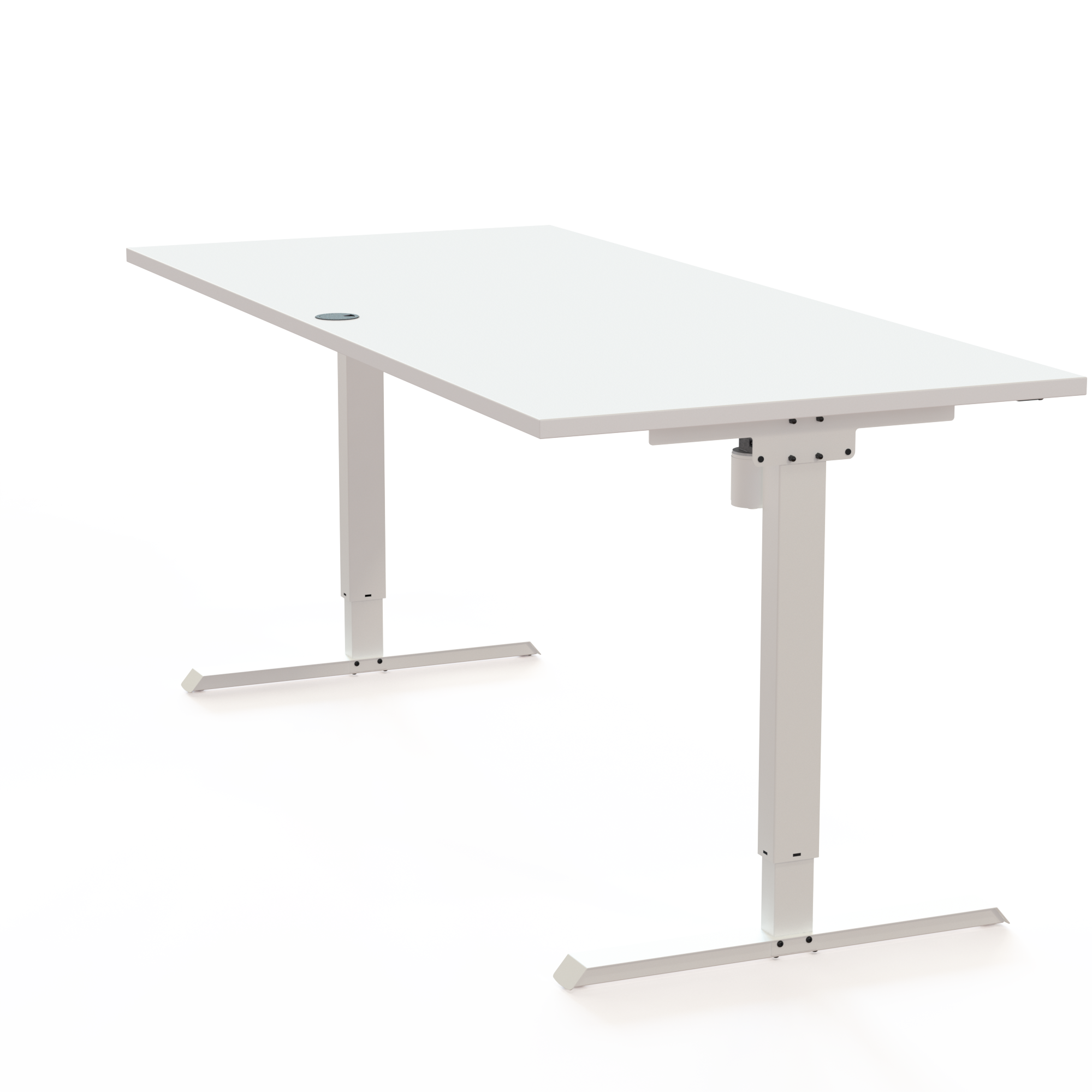 Elektrisch verstelbaar bureau | 180x80 cm | Wit met wit frame