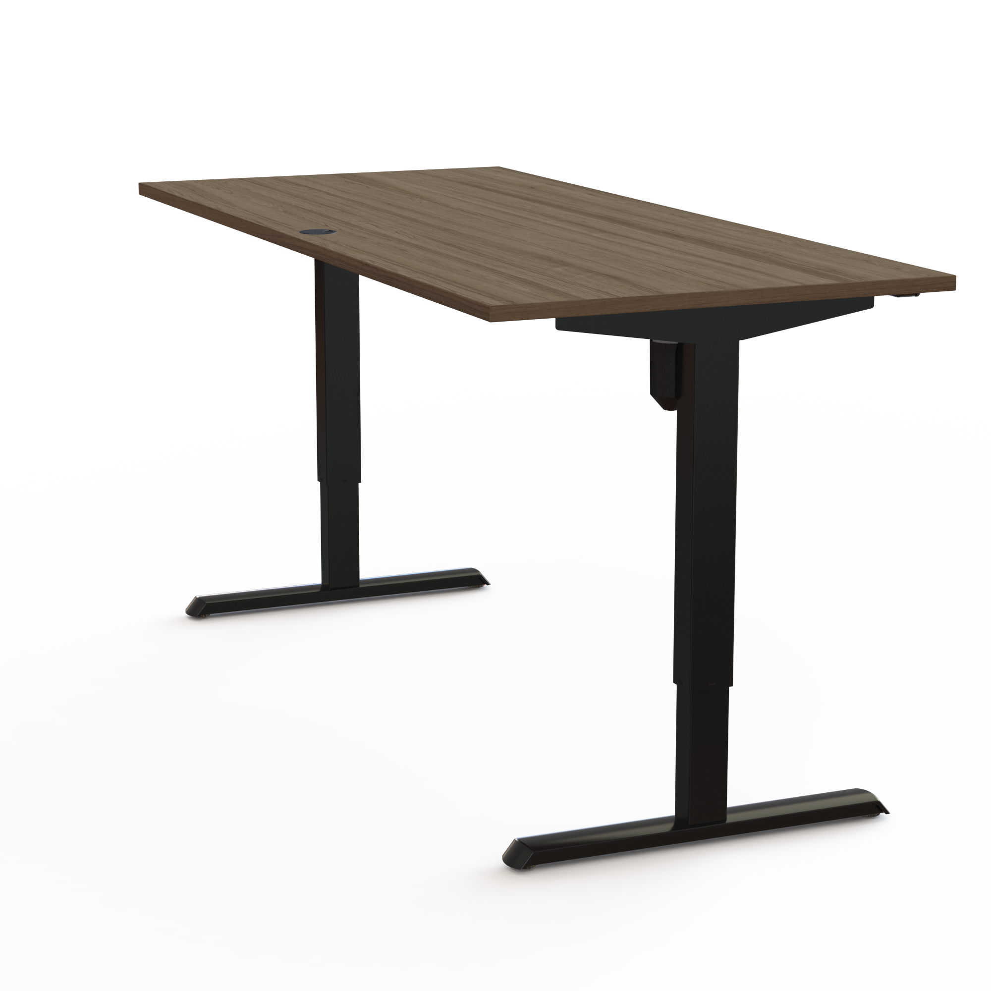Elektrisch verstelbaar bureau | 180x80 cm | Walnoot met zwart frame