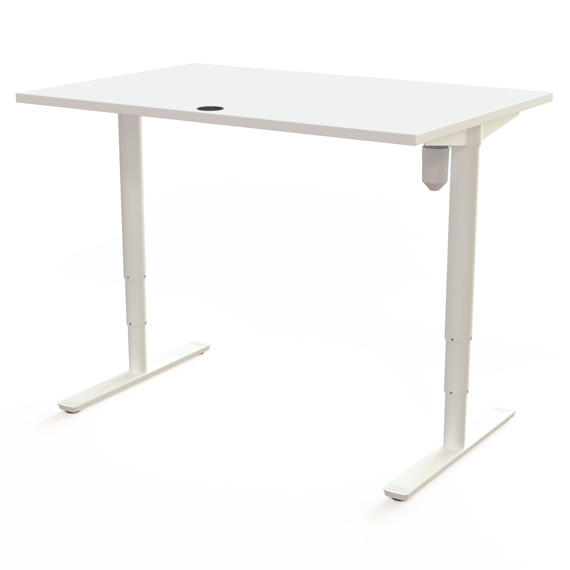 Elektrisch verstelbaar bureau | 120x80 cm | Wit met wit frame