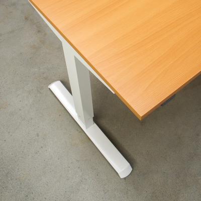 Elektrisch verstelbaar bureau | 160x80 cm | Beuken met wit frame